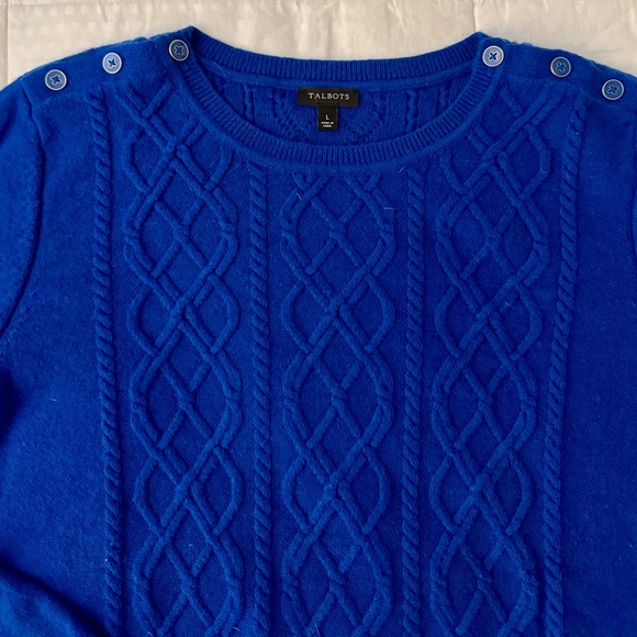 Talbots Royal Blue Knit Pullover - Picture 3 of 8